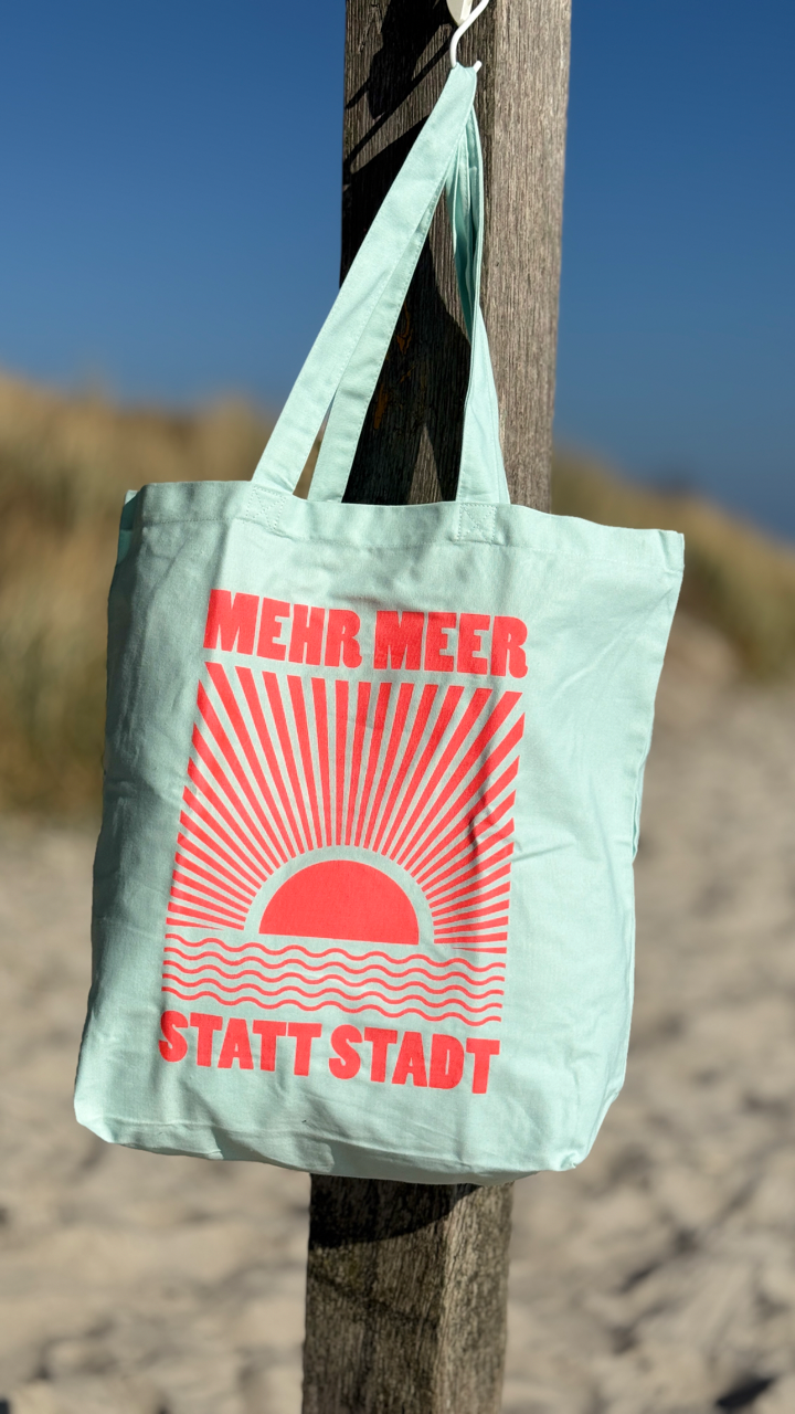 Grooter Büdel (Strandtasche POOL) "Mehr Meer statt Stadt"