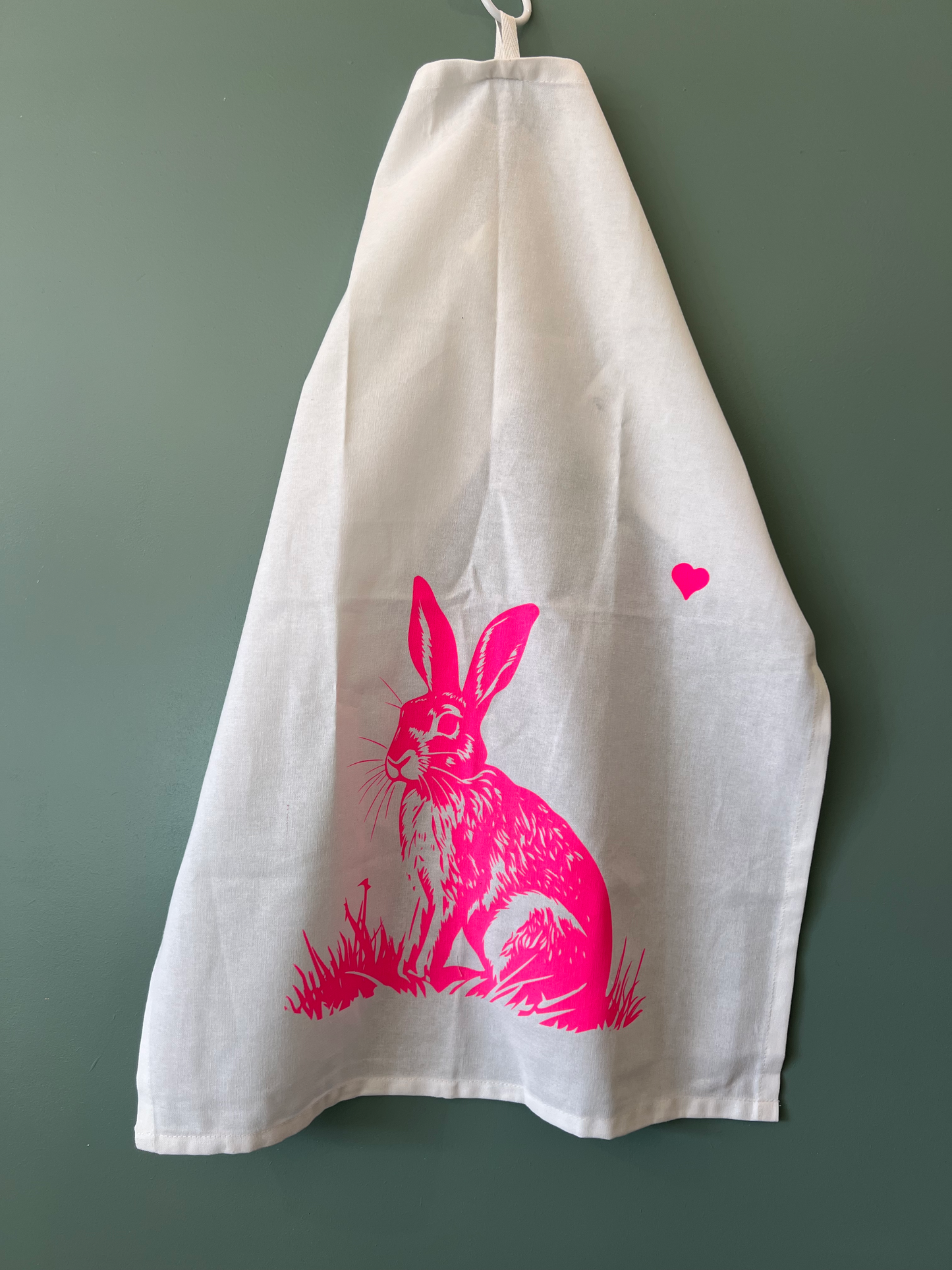 Ostern Geschirrhandtuch Siebdruck Hamburg Osterhase Pink Geschenk