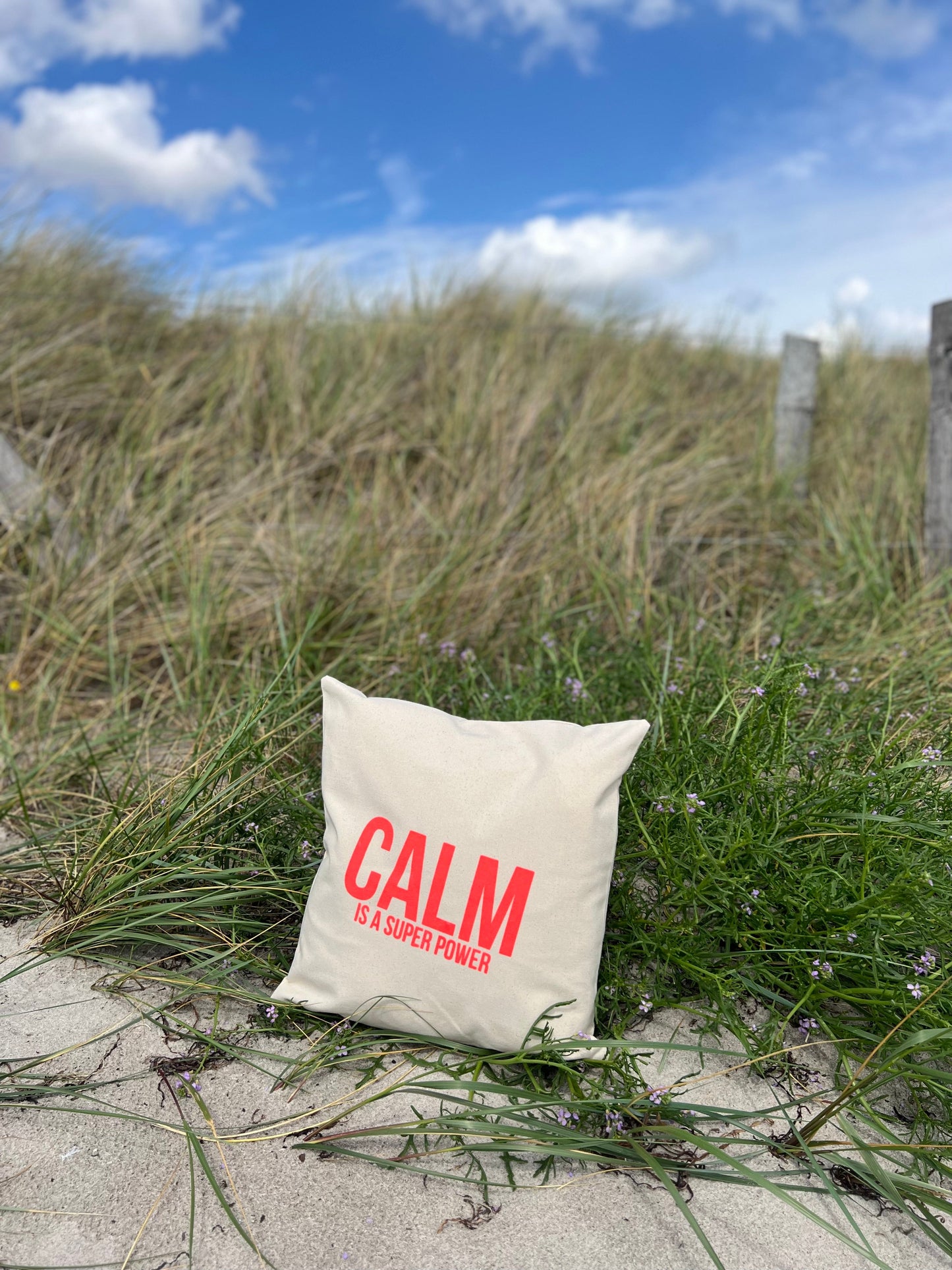 Kissenbezug (natur) "Calm is a super Power"