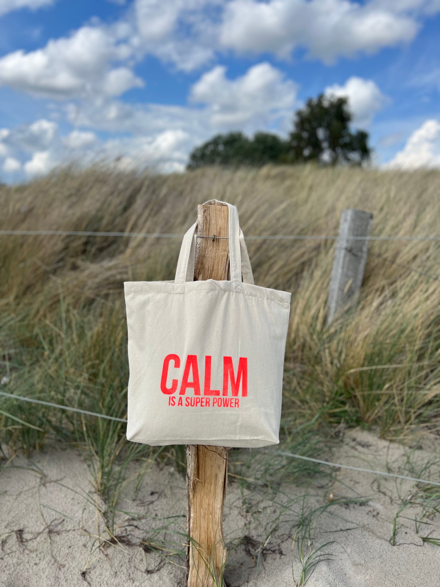 Bag recycelt. Calm is a super Power