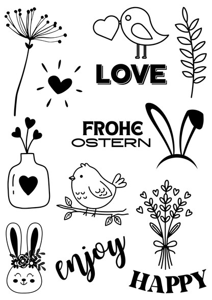 Sieb: "Endlich Frühling" (ohne Zubehör + Farben)