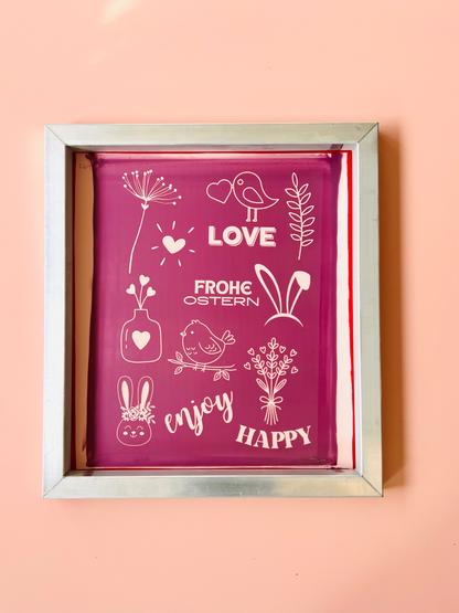 Sieb: "Endlich Frühling" (ohne Zubehör + Farben)