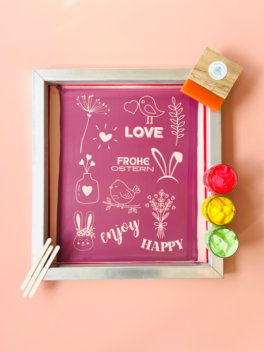 Siebdruck-Set: Endlich Frühling