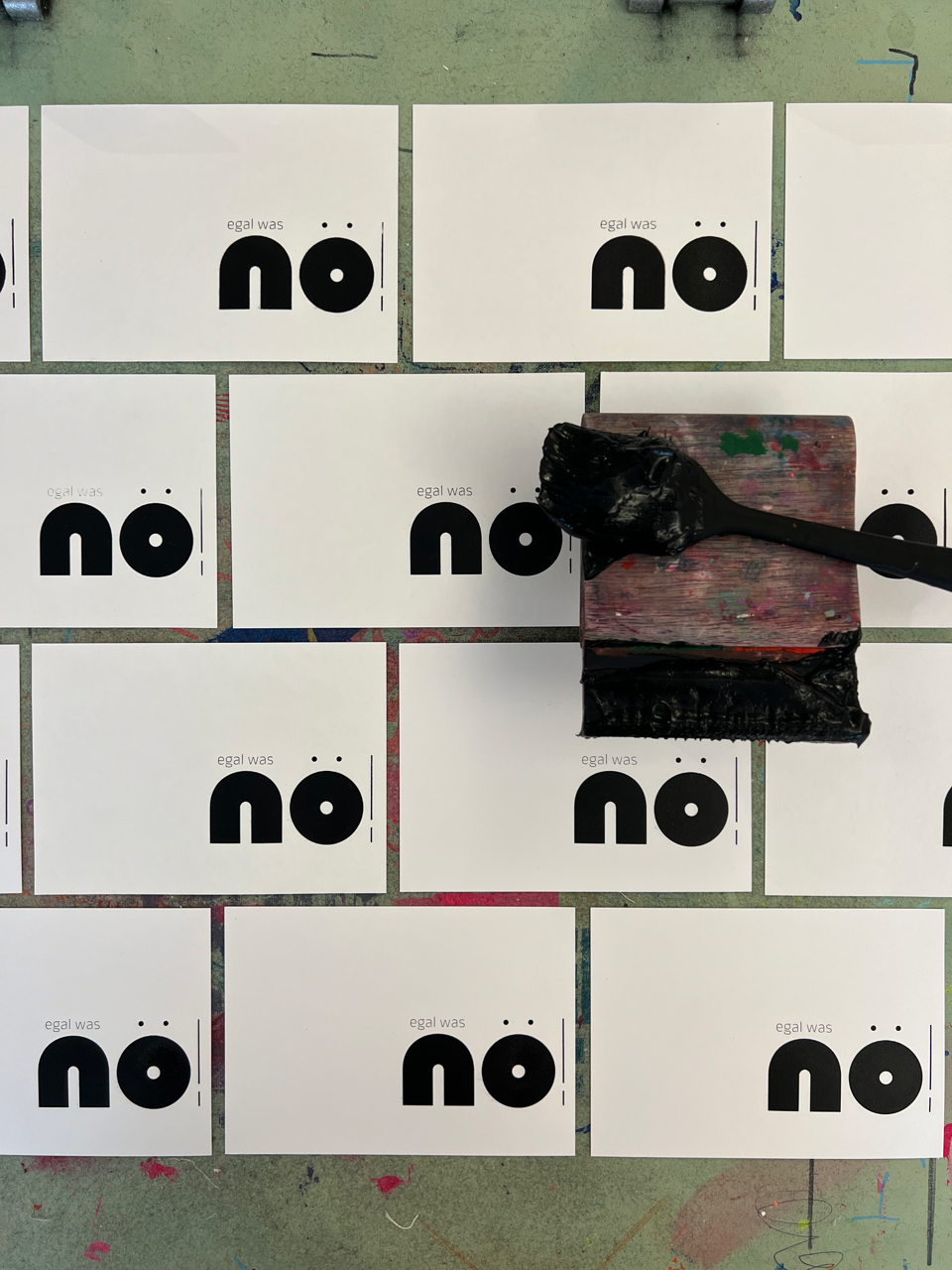 Siebdruck-Set: "Lütte Woorte" A4(+)-Sieb