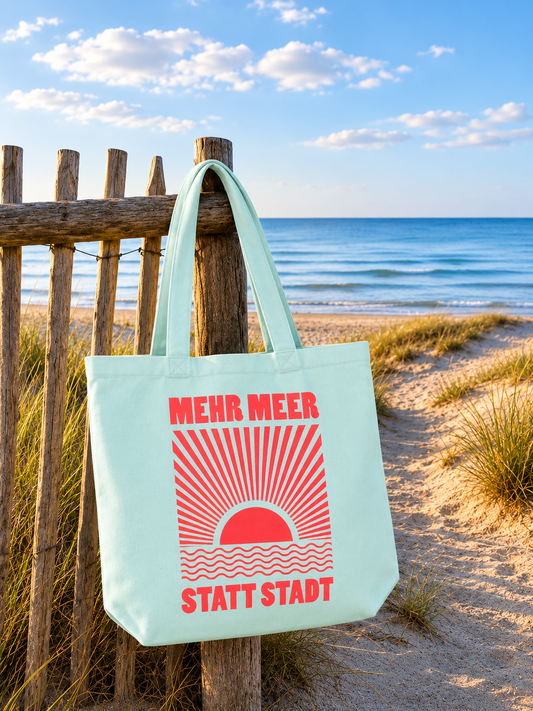Grooter Büdel (Strandtasche POOL) "Mehr Meer statt Stadt"