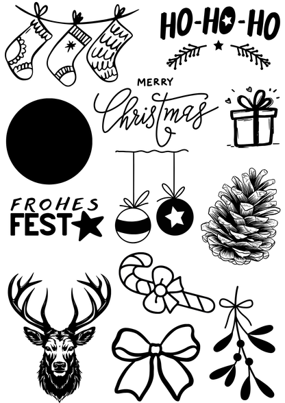 Siebdruck-Set: "Wir lieben Weihnachten"