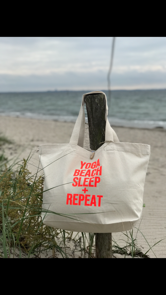 Organic Marina Bag "YOGA, BEACH, SLEEP + REPEAT"